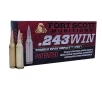FORT SCOTT MUNITIONS 243 Win 80gr TUI SCS Ammunition   20 Rounds