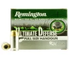 REMINGTON Ultimate Defense 45ACP 185gr Brass Jacket Hollow Point Ammunition   20 Rounds