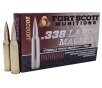 FORT SCOTT MUNITIONS 338 Lapua Brass RIFLE ONLY Ammo 20rd