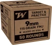 WINCHESTER AMMO 9mm FMJ 115Gr 50rd