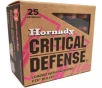 Hornady Critical Defense Lite 9mm Luger 100 Grain FTX 25 Rounds