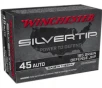Winchester Silvertip 45 Auto 185 Grain Hollow Point 20 Rounds
