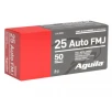 Aguila 25 Auto Full Metal Jacket 50 Grain 50 Rounds