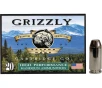 Grizzly Cartridge High Performance Handgun 10mm Auto Ammo 200 Grain Jacketed Hollow Point Box of 20