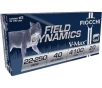 Fiocchi Field Dynamics 22-250 Remington Ammo 40 Grain Hornady V-Max Polymer Tip Box of 20