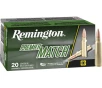 Remington Premier Match 223 Remington Ammo 77 Grain Sierra MatchKing Jacketed Hollow Point Case of 200  10 Boxes of 20 