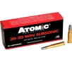 Atomic Ammunition Subsonic 30-30 Winchester Ammo 165 Grain Flat Nose Box of 20