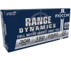 Fiocchi Range Dynamics 308 Winchester Ammo 150 Grain Full Metal Jacket Case of 200  10 Boxes of 20 