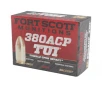 Fort Scott Munitions TUI 380 ACP Ammo 95 Grain Solid Lead Free Box of 20