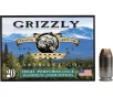 Grizzly Cartridge High Performance Handgun 40 S W Ammo 180 Grain Jacketed Hollow Point Box of 20