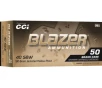 Blazer Brass 40 S W Ammo 180 Grain Jacketed Hollow Point Box of 50