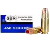SBR 458 Socom Ammo 250 Grain Barnes Triple-Shock X Solid Hollow Point Lead Free Box of 20