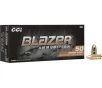 Blazer Brass 9mm Luger Ammo 100 Grain Full Metal Jacket Case of 1000  20 Boxes of 50 