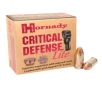 Hornady Critical Defense Lite 9mm Luger Ammo 100 Grain Hornady FTX Polymer Tip Box of 25