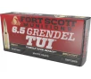 Fort Scott Munitions TUI 6 5 Grendel Ammo 123 Grain Solid Lead Free Box of 20