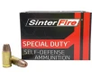 SinterFire Special Duty 10mm Auto Ammo 125 Grain Frangible Hollow Point Lead Free Box of 20