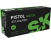 SK Pistol Match 22LR Ammo 40 Grain Round Nose Box of 500  10 Boxes of 50 