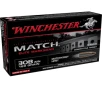 Winchester Match Elite Marksman 308 Winchester Ammo 169 Grain Sierra MatchKing Jacketed Hollow Point Case of 200  10 Boxes of 20 