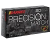 Barnes Precision Match 5 56x45mm NATO Ammo 85 Grain Jacketed Hollow Point Box of 20