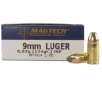 Magtech 9mm Luger Ammo 124 Grain Jacketed Soft Point Case of 1000  20 Boxes of 50 