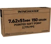 Winchester Brown Box 7 62x51mm NATO Ammo 150 Grain Jacketed Soft Point Box of 20