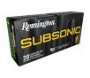 Remington Subsonic 45-70 Government Ammo 300 Grain Bonded Jacketed Hollow Point Box of 20