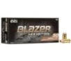 CCI Blazer Brass Handgun Ammunition 10mm Auto 180 gr FMJ 1200 fps 50 ct