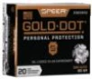 Speer Gold Dot Handgun Ammunition  380 ACP 90 gr HP 1040 fps 20 ct