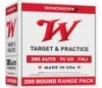 Winchester Government Handgun Ammunition  380 ACP 95 gr  FMJ 955 fps 200 ct