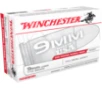 Winchester USA Handgun Ammunition 9mm Luger 115 gr  FMJ 1190 fps 200 ct Bulk