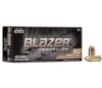 CCI Blazer Brass Handgun Ammunition  45 ACP 230 gr FMJ 830 fps 50 ct