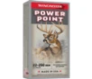 Winchester Power Point Rifle Ammunition  22-250 Rem 64 gr  PSP 3500 fps 20 ct