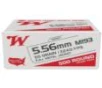Winchester USA Lake City M193 Rifle Ammunition 5 56mm 55 gr  FMJ 3240 fps 500 ct  Bulk Box 