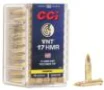 CCI Rimfire Ammunition  17 HMR 17gr VNT 2650 fps 50 ct