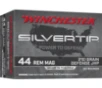 Winchester Silvertip Handgun Ammunition 44 Rem Mag 210 gr  JHP 1250 fps 20 ct