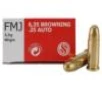 Sellier   Bellot Pistol   Revolver Ammo  25 Auto 50 gr FMJ 50 Box
