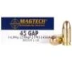 MagTech Handgun Ammunition  45 GAP 230 gr FMJ 837 fps 50 box