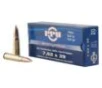 PPU Rifle Ammunition 7 62x39 123gr FMJ 2350 fps 20 ct
