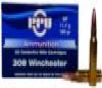 PPU Rifle Ammunition  308 Win 180 gr SP 2454 fps 20 ct