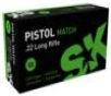 SK Pistol Match Rimfire Ammunition  22 LR 922 fps 40 gr 50 ct