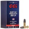 CCI Semi Quiet-22 Rimfire  22 LR 45 gr LRN  835 fps 50 ct
