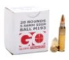 Global Ordnance M193 Rifle Ammunition 5 56x45mm 55gr FMJ 3162 fps 20 ct