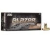 CCI Blazer Brass Handgun Ammunition  40 S W 165 gr FMJ 1050 fps 50 ct