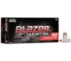CCI Blazer Aluminum Handgun Ammunition  40 S W 165 gr FMJ 1100 fps 50 ct
