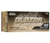 CCI Blazer Brass Handgun Ammunition 9mm Luger 115gr JHP 1145 fps 50 ct
