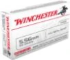 Winchester USA Rifle Ammunition 5 56mm 55gr FMJ  3270 fps 20 ct