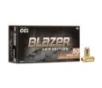 CCI Blazer Brass Handgun Ammunition 10mm Auto 180 gr FMJ 1200 fps 50 ct