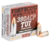 Fort Scott Munitions Tumble Upon Impact  tui   Fsm 380-095-scv 380acp 95gr Tui 20 25 - FAST FLAT RATE SHIPPING 