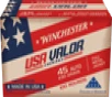 Winchester Ammo Usa Valor  Win Usav45a 45 Trgt 230 Fmj Valr 100 5 - FAST FLAT RATE SHIPPING 