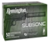 Remington Ammunition Subsonic  Rem 28435 S9mm9 Subsonic 9mm 147fneb 50 10 - FAST FLAT RATE SHIPPING 